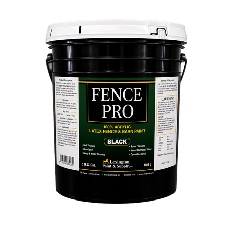 $43.98, 5 gallon, Lexington Paint & Supply Barn and Fence Semi-gloss Black Latex Exterior Paint + Primer, Lowe's