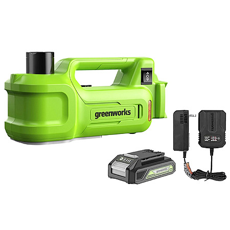 Greenworks 24V Cordless Car Jack Tool 3 Ton Max Loading w/ 2Ah Battery & Charger, $144.89, ebay