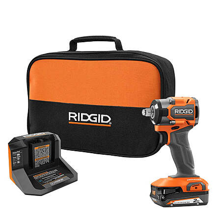 Factory Blemished: RIDGID 18V SubCompact Brushless 4-Mode 1/2" Impact Wrench Kit $84 + Free S&H