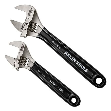 Lowe's, 2 piece Klein Tools Blackout Extra-Capacity Adjustable Wrench Set
