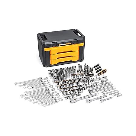FS Prime, GEARWRENCH 80972 243 Pc. 12 Pt. Mechanics Tool Set in 3 Drawer Storage Box