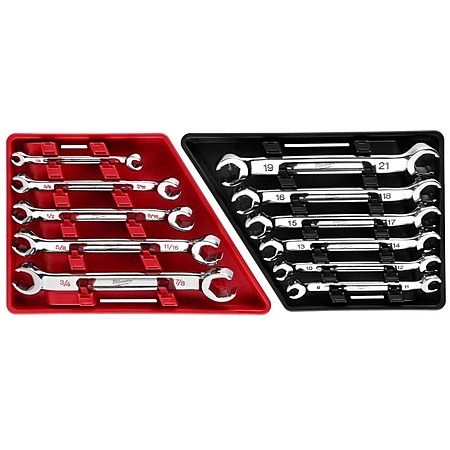 Milwaukee Double End SAE and Metric Flare Nut Wrench Set (11-Piece) @HomeDepot