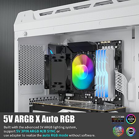upHere A94C CPU Air Cooler Dual 92cm ARGB Fans LGA1700 AM4/5 and more ...