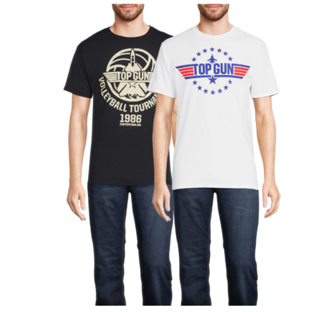 Top Gun Men's and Big Men's Graphic Tee Shirt 2- Pack $4.55 (free shipping for plus members)
