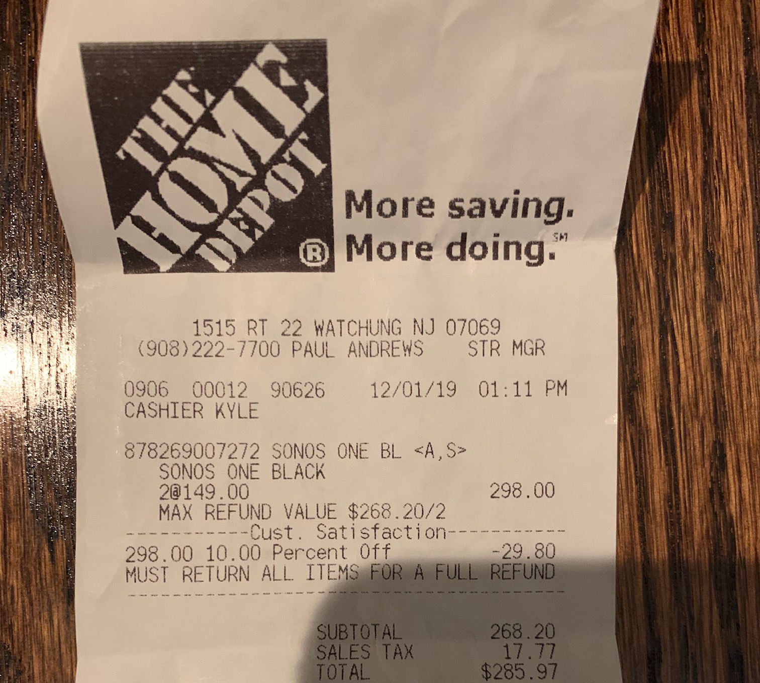 Sonos One Gen 2 - $149 in store only at Home Depot YMMV