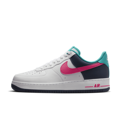 Nike Men s Air Force 1 07 Shoes White Thunder Blue Dusty 59.98 Free Shipping