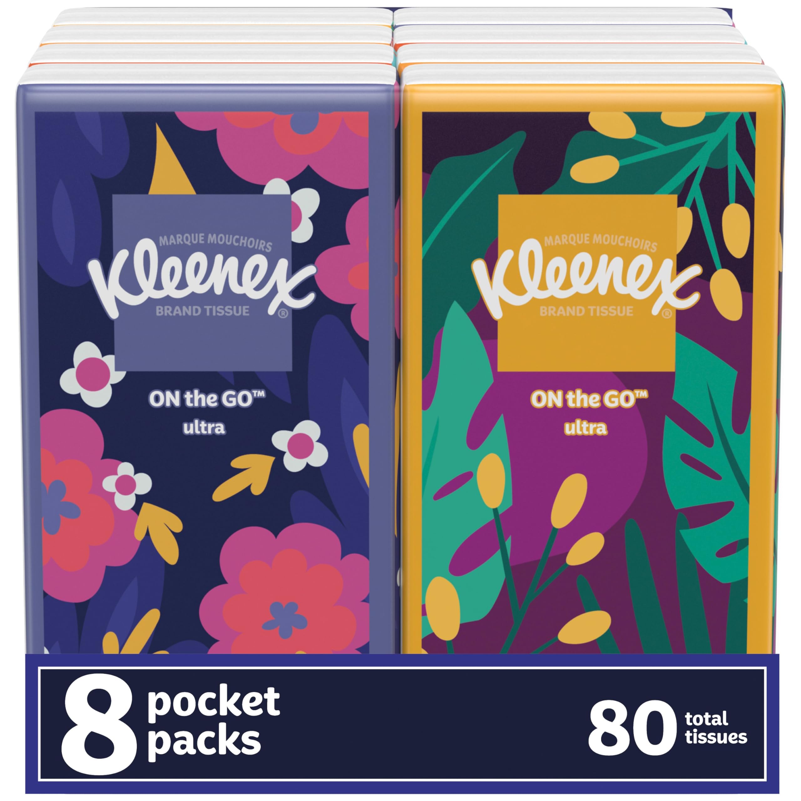 8-Pack 10-Count Kleenex Ultra On-The-Go Tissue Pocket Packs $1.86 w/ S&S + Free Shipping w/ Prime or on orders over $35