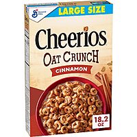 18.2-Oz Cheerios Oat Crunch Breakfast Cereal (Cinnamon, Almond or Oats & Honey)
