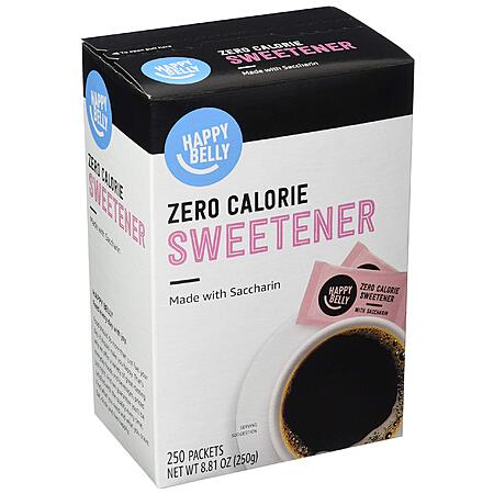 250-Packet Happy Belly Zero Calorie Pink Saccharin Sweetener Powder $0.83 + Free Shipping w/ Prime or on orders over $35