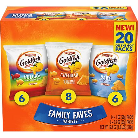 Goldfish Crackers 20-Pack for $7.42!