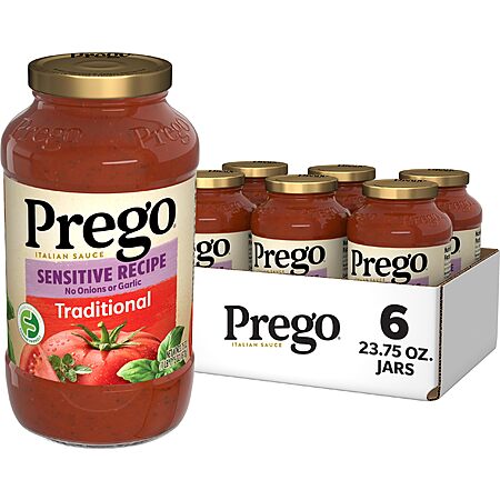 6-Pack Prego Pasta Sauce for $11.29 with S&S