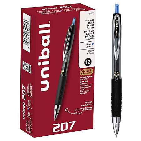 Uni-Ball 207 Gel Pens - 12 Count for $5.28!