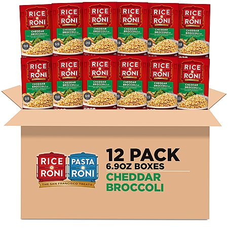 12-Pack 6.5-Oz Rice-A-Roni Cheddar Broccoli Boxes $9.44 w/ S&S + Free ...