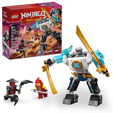 92-Piece LEGO Ninjago Dragons Rising Zane's Battle Suit Mech Building Toy $5.95 