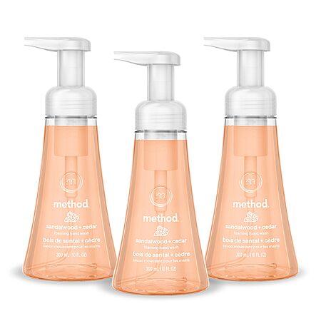 3-Pack 10-Oz Method Foaming Hand Wash Soap (Sandalwood + Cedar) $8.10 w/ Subscribe & Save
