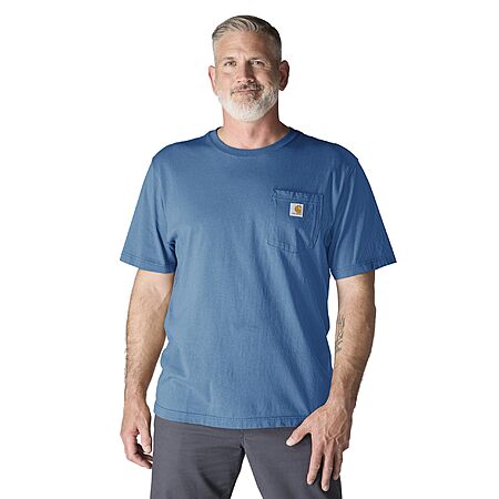 Carhartt Mens Loose Fit Heavyweight Short-Sleeve Pocket T-Shirt (Horizon Blue) $12 + Free Shipping w/ Prime or on orders over $35