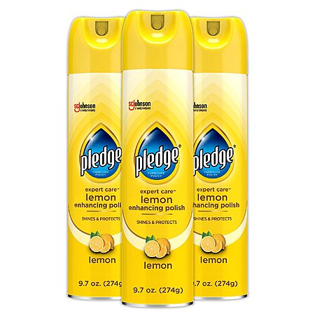 3-Pack 9.7-Oz Pledge Enhancing Polish Spray (Lemon) $9.28 w/ S&S + Free Shipping w/ Prime or on orders over $35