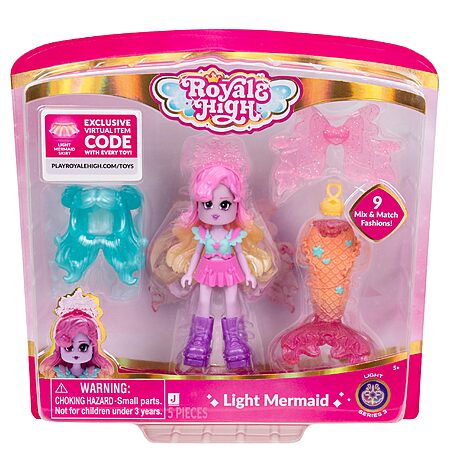 3"  Royale High Light Mermaid Fashion Doll w/ 9 Accessories $3.73 + Free Shipping w/ Prime or on orders over $35