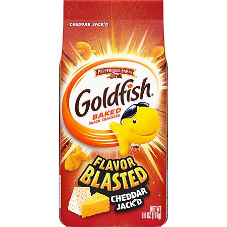 6.6-Oz Goldfish Flavor Blasted Cheddar Jack'd Crackers $1.89 w/ S&S + Free Shipping w/ Prime or on orders over $35
