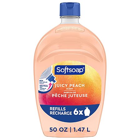 50-Oz Softsoap Antibacterial Liquid Hand Soap Refill (Juicy Peach) $3.70 w/ S&S