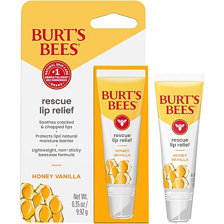 0.35-Oz Burt's Bees Rescue Lip Relief Lip Balm (Honey Vanilla) $3.22 + Free Shipping w/ Prime or on orders over $35