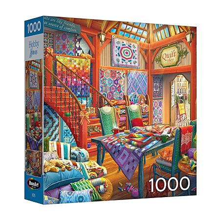 1000-Pc RoseArt Hobby Haven Quilt Shop Jigsaw Puzzle $7.66 + Free Shipping w/ Prime or on orders over $35