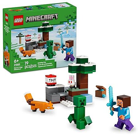 79-Pc LEGO Minecraft Steve's Taiga Adventure (21583) $8 + Free Shipping ...