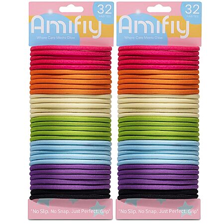 64-Count Amifiy No Damage Hair Ties (Multicolor) $3.54 + Free Shipping w/ Prime or on orders over $35