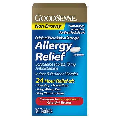30-Count 10 mg GoodSense Loratadine Allergy Relief Tablets $3.45 w/ S&S + Free Shipping w/ Prime or on orders over $35
