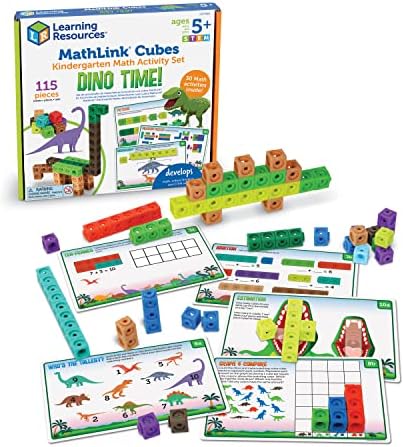 Learning Resources MathLink Cubes Activity Set: Dino Time $8.30 + Free Shipping w/ Prime or on orders over $35