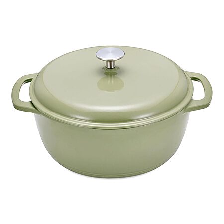 7.3-Qt Amazon Basics Enameled Cast Iron Dutch Oven w/ Lid (Olive) $33.59 + Free Shipping w/ Prime or on orders over $35