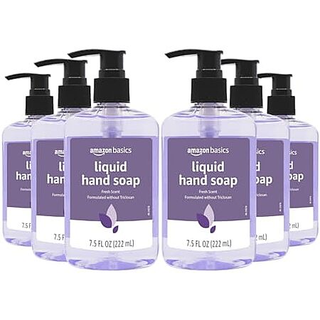 6-Pk 7.5-Oz Amazon Basics Liquid Hand Soap (Fresh Scent) $4.45 w/ S&S