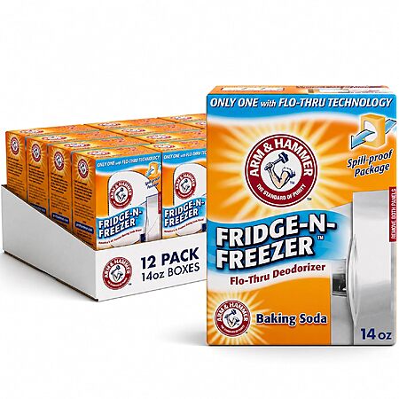 Select Accs: 12-Pk 14-Oz ARM & HAMMER Baking Soda Fridge-n-Freezer Odor Absorber $8.40 w/ S&S