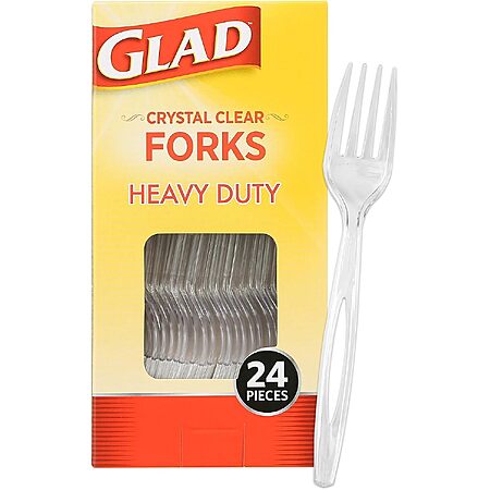 24-Count Glad Crystal Clear Plastic Forks $1.51 w/ S&S