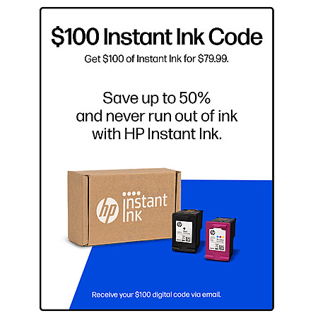 HP Instant Ink $100 Prepaid Card (E-Delivery) $79.99 - 2026-03-25