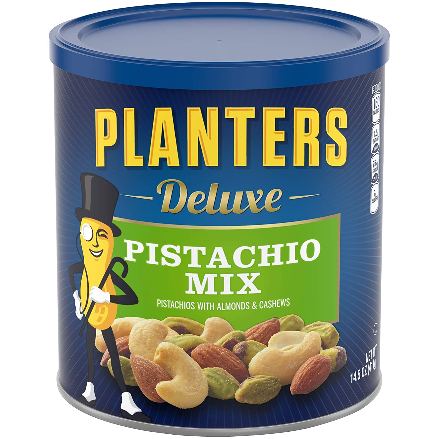 PLANTERS Deluxe Pistachio Mix, 14.5 oz. Resealable Container | Variety Mixed Nuts with Pistachios, Almonds & Cashews || Kosher: $7.50 or less w/S&S