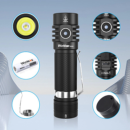 Wurkkos WK03 1800-lm SST40 Rechargeable EDC Flashlight w/ 18650 Battery $11 + Free S&H for 3
