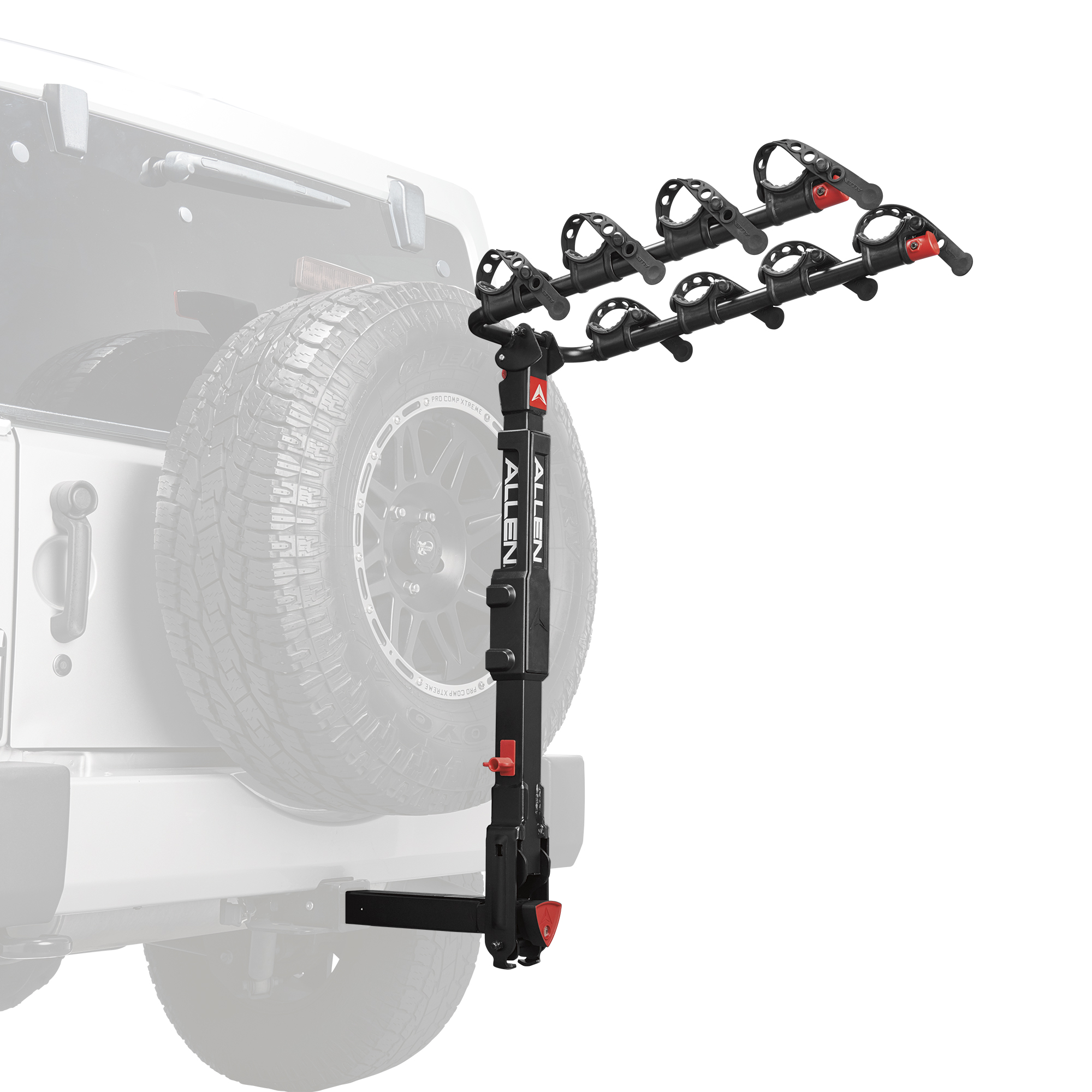 Allen Sports Premier Locking 4-Bicycle Hitch Mounted Bike Rack for Vehicle with Spare Tire, 400QR - $117.04+FS