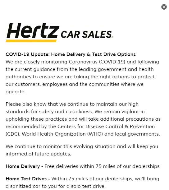 Hertz Car Sell Rent2Buy $15000