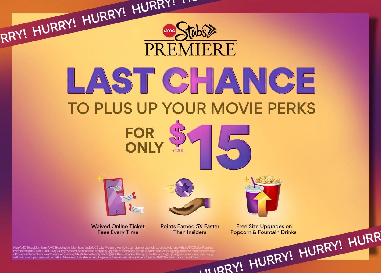 Amc stubs premiere price store