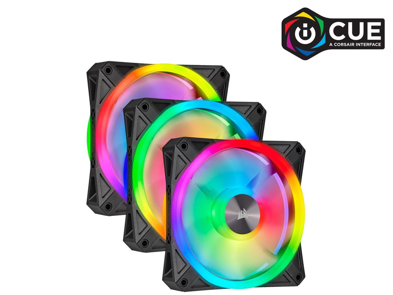 Corsair QL120 triple pack RGB LED iCUE fans $92 @ newegg $91.99