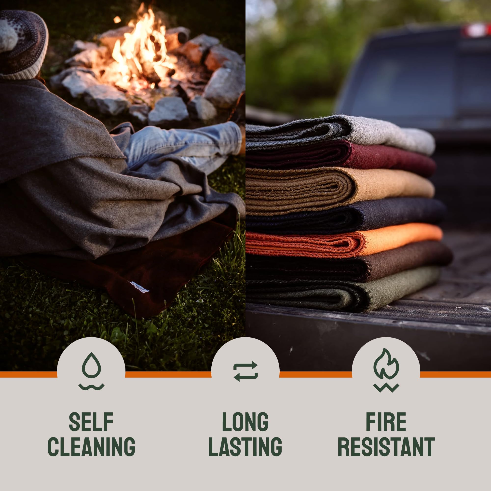 (Lightning Deal) 66"x98" Woolly Mammoth Merino Wool Blanket (Various