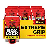 6-Pack 1.88" x 800" Scotch Box Lock Packaging Tape w/ Dispenser