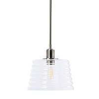 Robert Stevenson Lighting Rhodes Metal and Clear Ribbed Glass Ceiling Light $39.49 + Free Shipping