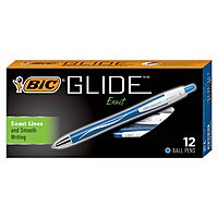 12-Count BIC Atlantis Exact Retractable Ball Pen (0.7 mm, Blue)