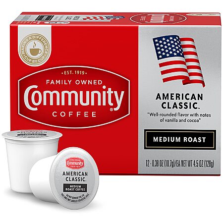 12-Count Community Coffee American Classic K-Cups (Medium Roast) $3.74 w/ S&S + Free Shipping w/ Prime or on $35+