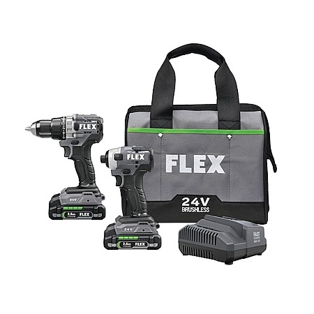 FLEX 24-volt 2-Tool Brushless Power Tool Combo Kit + 3-Drawer Stack Pack Tool Box $159 + Free Shipping or Store Pickup