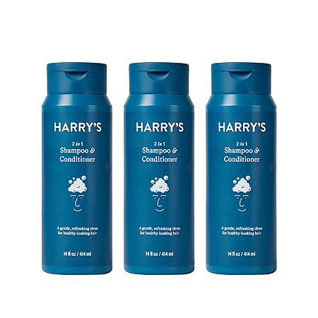 3-Count 14-Oz Harry's Men's 2-in-1 Shampoo and Conditioner $10.80 or Less w/ Subscribe & Save