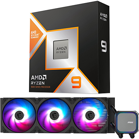 AMD Ryzen 9 9950X3D 16-Core AM5 Processor + MSI MAG Coreliquid A13 360 AIO Cooler $699 + Free Shipping