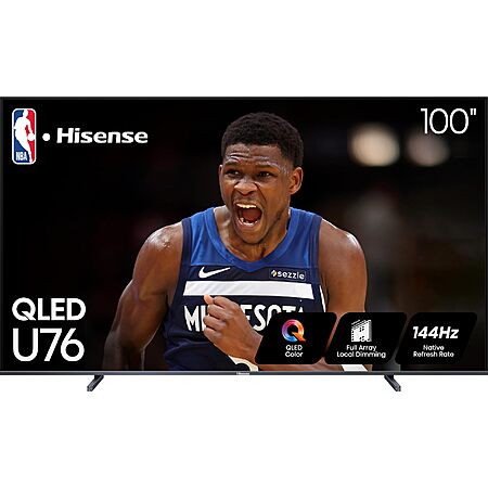 26% Off 100" Hisense U76 4K QLED TV